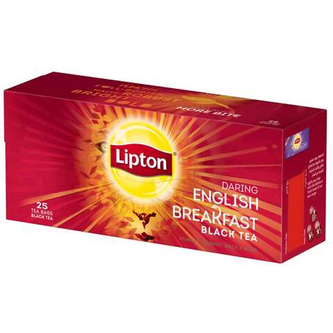 چای کیسه‌ ای لیپتون مدل English Breakfast بسته 25 عددی