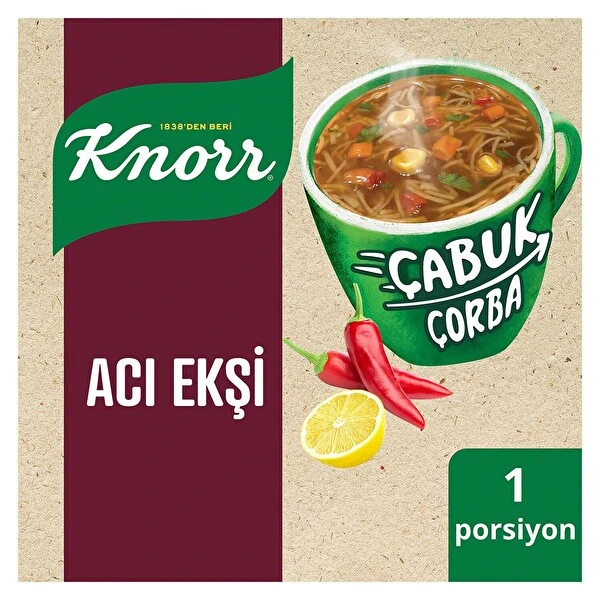 سوپ نیمه آماده Knorr سبزیجات و نودل تند 19 گرمی