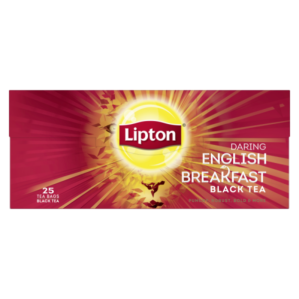 چای کیسه‌ ای لیپتون مدل English Breakfast بسته 25 عددی